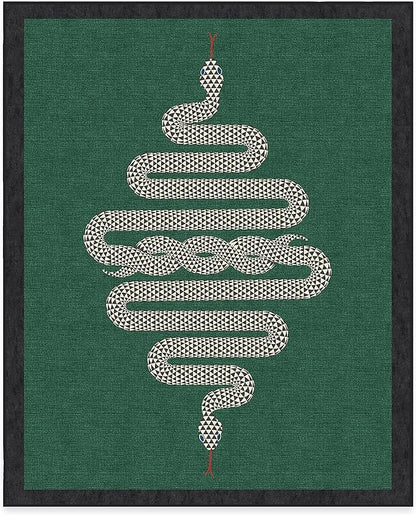 RUGGABLE x Jonathan Adler Washable Modern Area Rug – Venom Emerald 8x10, Stain-Resistant, Non-Slip – Large Machine Washable Rugs for Living Room, Bedroom, Hallway, Entryway & Office–with Standard Pad