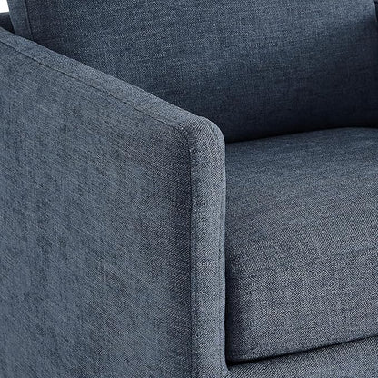 CHITA Swivel Accent Chair, FSC Certified Mid Century Modern Arm Chair for Living Room and Bedroom, Fully Assembled, Blue
