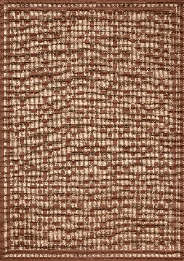 Loloi Chris Loves Julia Judy Collection JUD-07 Natural/Spice 3'-6" x 5'-6" Accent Rug