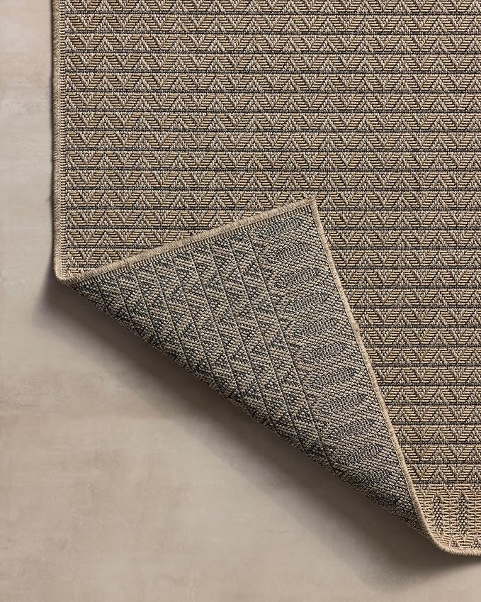 Loloi Chris Loves Julia Providence Collection PRC-05 Natural/Graphite 5' x 7'-7", .12" Pile Height, Indoor/Outdoor Area Rug