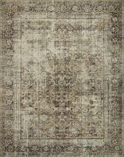 Loloi Magnolia Home by Joanna Gaines Sinclair Collection SIN-01 Pebble/Taupe 2'-0" x 5'-0", .25" Pile Height, Machine Washable, Accent Rug