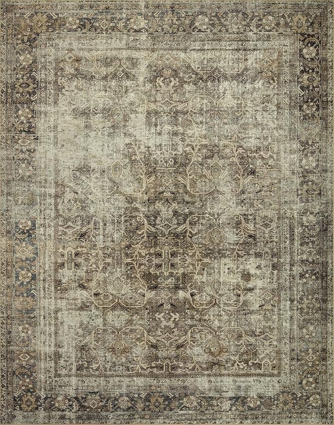 Loloi Magnolia Home by Joanna Gaines Sinclair Collection SIN-01 Pebble/Taupe 5'-0" x 7'-0", .25" Pile Height, Machine Washable, Area Rug