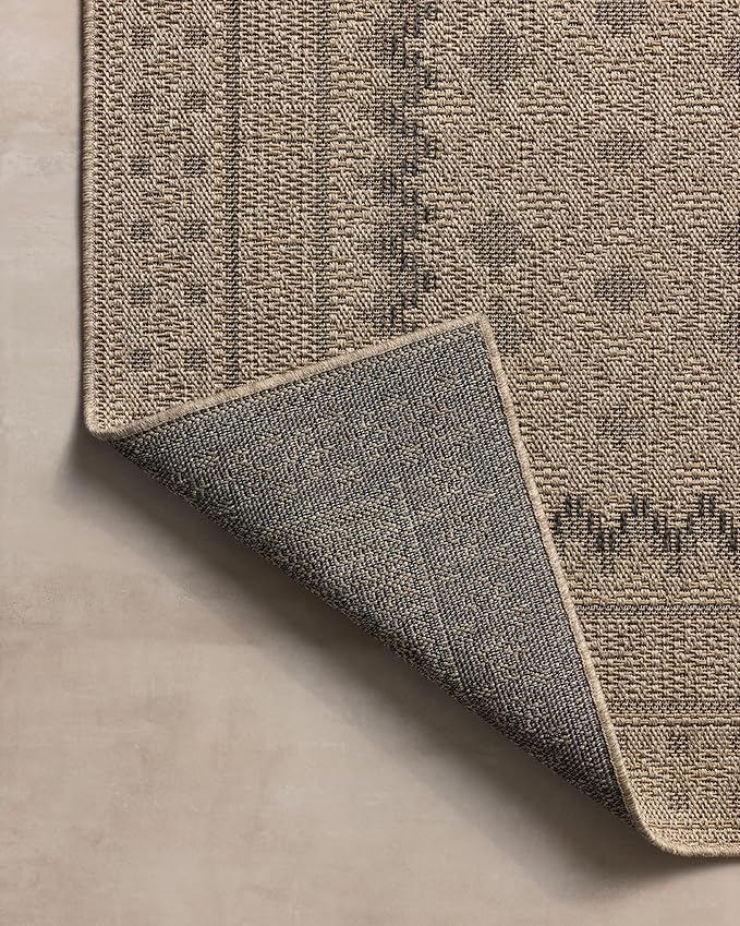 Loloi Chris Loves Julia Providence Collection PRC-06 Charcoal/Dove 5' x 7'-7", .12" Pile Height, Indoor/Outdoor Area Rug