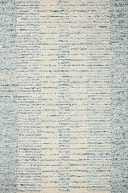 Loloi Chris Loves Julia Chris Collection CHR-01 Ivory/Denim 2'-0'' x 5'-0'', .50" Pile Height, Accent Rug