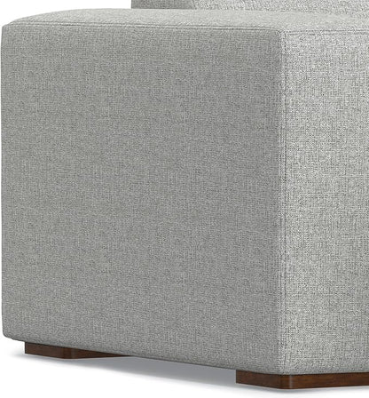 SIMPLIHOME Rex Left-Facing Modular Sectional Sofa in 100% Recycled Polyester Tightly Woven Performance Fabric, Pale Grey, 102-inches Wide, 4-Seater L-Shaped Couch with Left Chaise for Living Room