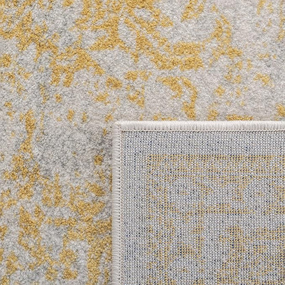 SAFAVIEH Evoke Collection 3' x 5' Ivory/Gold EVK256B Oriental Distressed Non-Shedding Living Room Bedroom Accent Rug