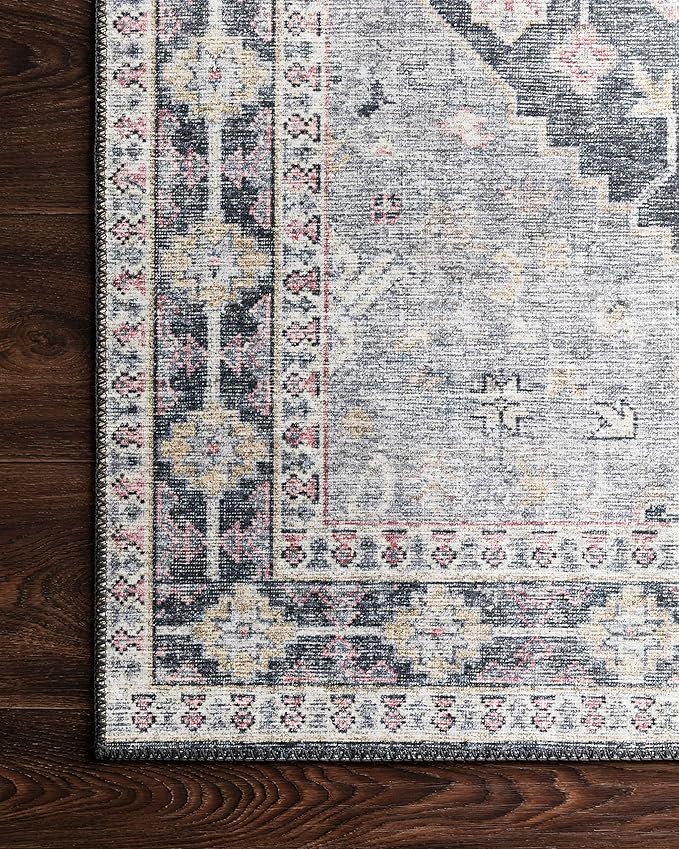 Loloi II Skye Collection SKY-02 Charcoal/Multi 7'-6" x 9'-6" Area Rug