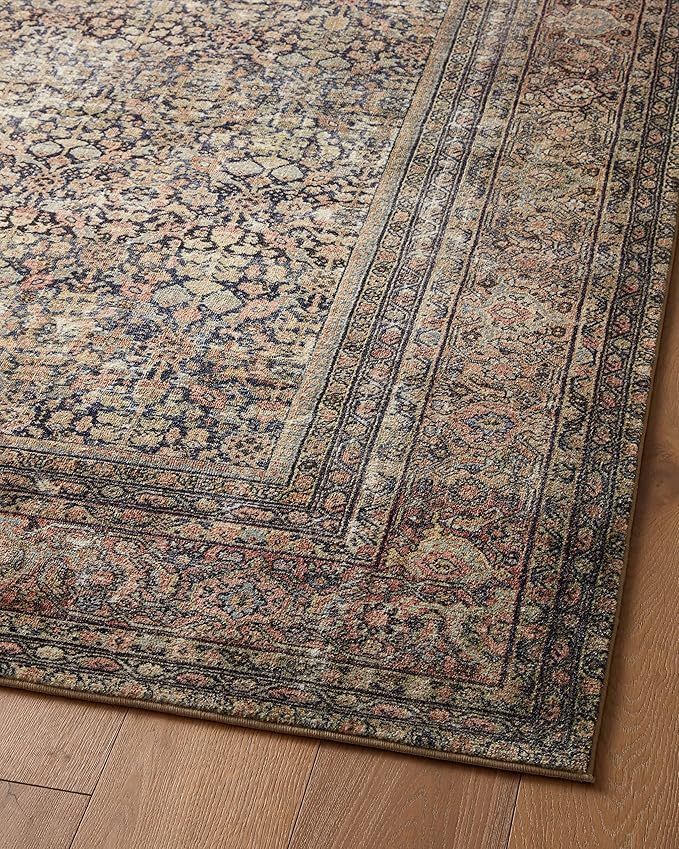 Loloi Amber Lewis Morgan Collection MOG-03 Denim/Multi 2'-3" x 11'-6" 38" Thick Runner Rug feat. CloudPile, Neutral, Room Décor, Vintage Inspired, Livingroom, Bedroom, Dining Area
