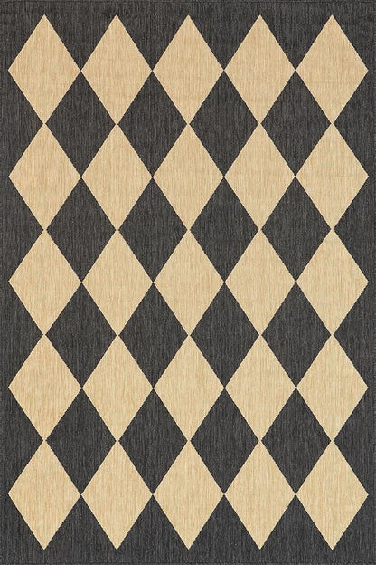 nuLOOM 2' x 10' Outdoor Performance Area Rug, Stain Resistant, Weather Resistant, High Traffic, Patio, Balcony, Outside, Sabina Dark Grey