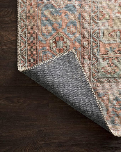 Loloi Loren Collection LQ-15 Terracotta/Sky 7'-6" x 9'-6" Area Rug