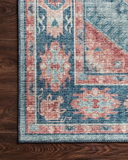 Loloi Skye Collection SKY-03 Turquoise/Terracotta 2'-0" x 5'-0" Accent Rug