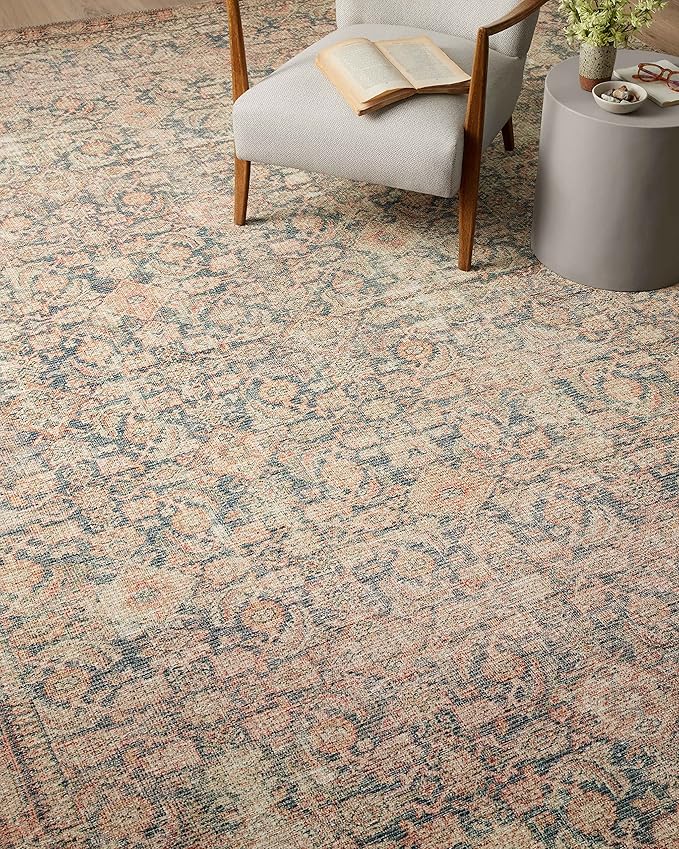 Loloi Angela Rose Aubrey Collection AUB-01 Navy/Multi 8'-3" x 11'-3", .19" Pile Height, Area Rug