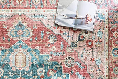 Loloi Skye Collection SKY-05 Brick/Ocean 2'-6" x 10'-0" Runner Rug