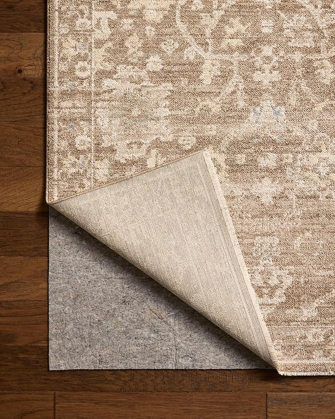Loloi Chris Loves Julia Palma Collection PLM-09 Brown/Earth 3'-6" x 5'-6" Fringe Accent Rug Vintage Style Boho Living Room Bedroom Carpet