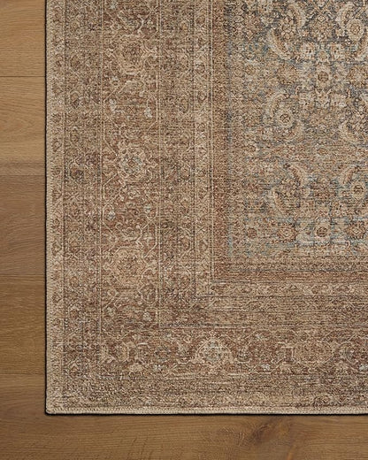 Loloi Amber Lewis Cambria Collection CBR-07 Ocean/Bark 2'-6" x 7'-6" Runner Rug Jute, Neutral, Vintage Style, Antique Tone, Living, Bedroom, Dining, Carpet