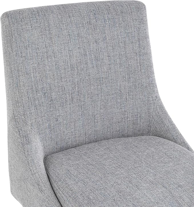 Bar Stools Set of 4, 26 Inch Upholstered Barstools with 14.2" High Back and Footrest, Swivel Counter Height Barstools for Kitchen Island Home Bar Performance Fabric Gray