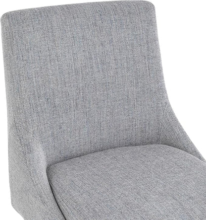 Bar Stools Set of 4, 26 Inch Upholstered Barstools with 14.2" High Back and Footrest, Swivel Counter Height Barstools for Kitchen Island Home Bar Performance Fabric Gray