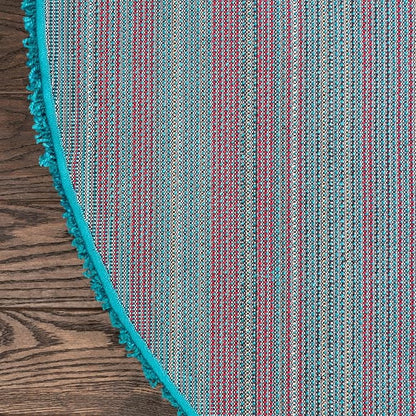 Unique Loom Solid Shag Collection Area Rug (3' 3" Round, Turquoise)