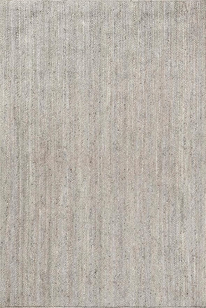 nuLOOM 6x9 Rigo Jute Hand Woven Area Rug, Grey, Solid Farmhouse Design, Natural Fiber, For Bedroom, Living Room, Dining Room, Hallway, Office, Kitchen, Entryway