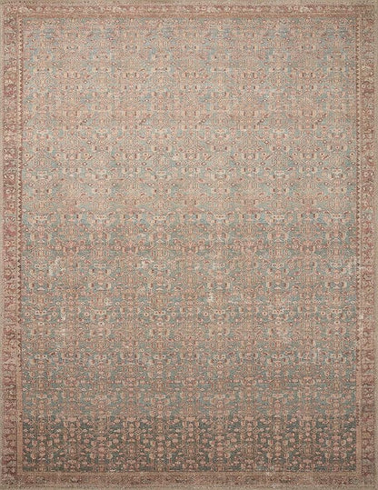 Loloi Angela Rose Aubrey Collection AUB-04 Blue/Terracotta 2'-6" x 9'-6", .19" Pile Height, Runner Rug