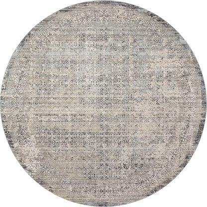 Loloi Amber Lewis Alie Collection ALE-04 Sky/Stone 2'-7'' x 12'-0'', .13'' Pile Height, Runner Rug