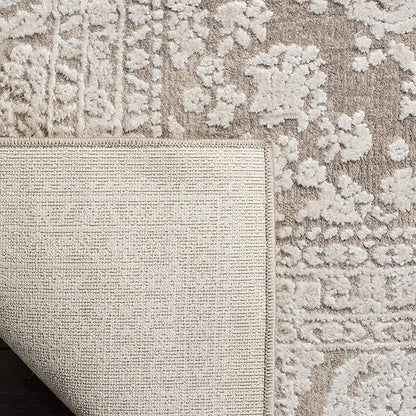 SAFAVIEH Area Rug 3' Square - Reflection Collection - Beige & Cream, Non-Shedding & Easy Cleaning, Ideal for Entryway, Living Room, Bedroom (RFT668A)