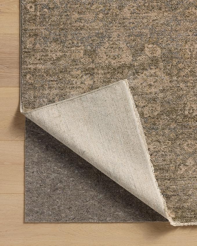 Loloi Magnolia Home by Joanna Gaines Junie Collection JUE-06 Lagoon/Natural 7'-10" x 7'-10", .38" Pile Height, Round Area Rug
