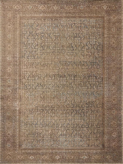 Loloi Amber Lewis Cambria Collection CBR-07 Ocean/Bark 6'-0" x 9'-0" Area Rug Jute, Neutral, Vintage Style, Antique Tone, Living, Bedroom, Dining, Carpet