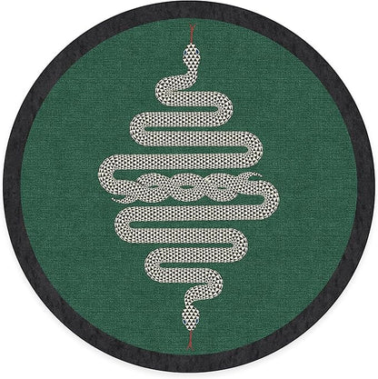 RUGGABLE x Jonathan Adler Machine Washable Modern Area Rug – Venom Emerald 8 ft Round, Stain-Resistant, Non-Slip – Large Rugs for Living Room, Bedroom, Hallway, Entryway & Office–with Standard Pad