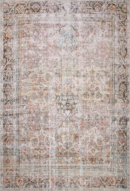 Loloi Adrian Collection ADR-05 Sunset/Charcoal 7'-6" x 9'-6", .19" Thick Area Rug