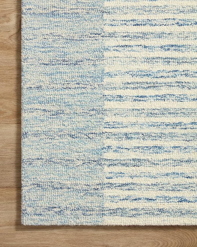 Loloi Chris Loves Julia Chris Collection CHR-01 Ivory/Denim 2'-3'' x 3'-9'', .50" Pile Height, Accent Rug