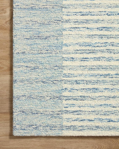 Loloi Chris Loves Julia Chris Collection CHR-01 Ivory/Denim 2'-0'' x 5'-0'', .50" Pile Height, Accent Rug