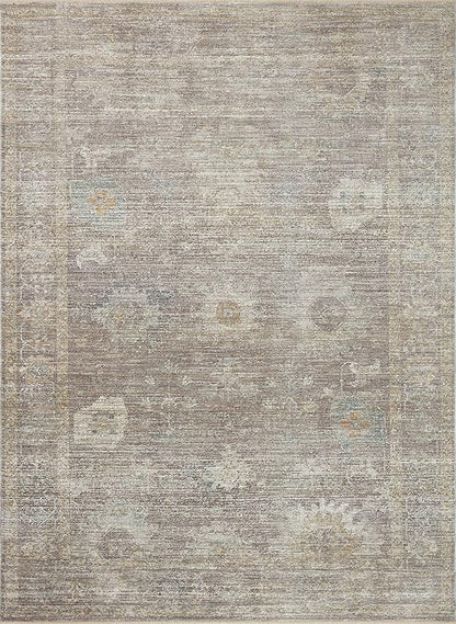 Loloi Magnolia Home by Joanna Gaines Millie Collection MIE-05 Stone/Natural 2'-7" x 10'-0", .25" Pile Height, Runner Rug