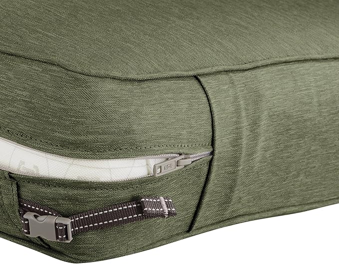 Classic Accessories Montlake FadeSafe Water-Resistant Patio Cushion Set, 23 x 23 x 5 Inch (seat), 21 x 20 x 4 Inch (back), Heather Fern