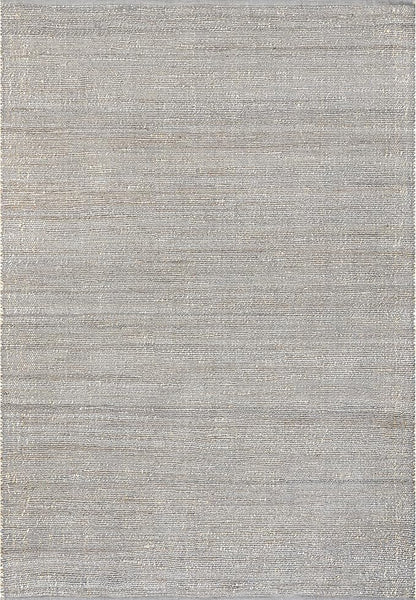 nuLOOM 2'6" x 6' Elfriede Jute & Cotton Hand Woven Area Rug, Elfriede Grey, Solid Rustic Farmhouse Style, Weaved Design, Natural Fiber, for Bedroom, Living Room, Dining Room, Hallway, Office, Entryway