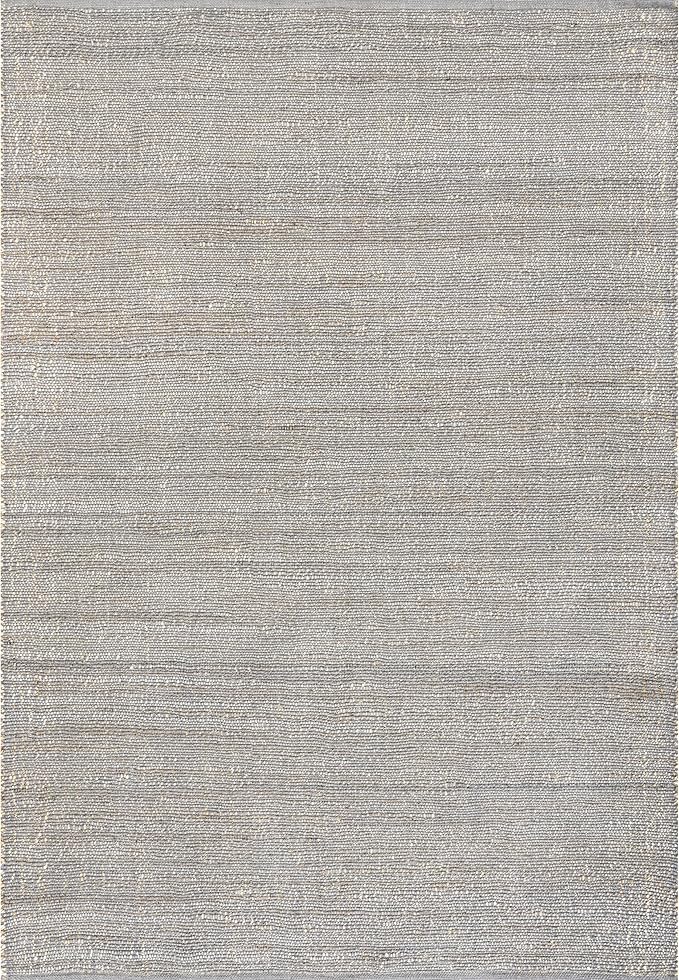 nuLOOM 2'6" x 10' Elfriede Jute & Cotton Hand Woven Area Rug, Elfriede Grey, Solid Rustic Farmhouse Style, Weaved Design, Natural Fiber, for Bedroom, Living Room, Dining Room, Hallway, Office