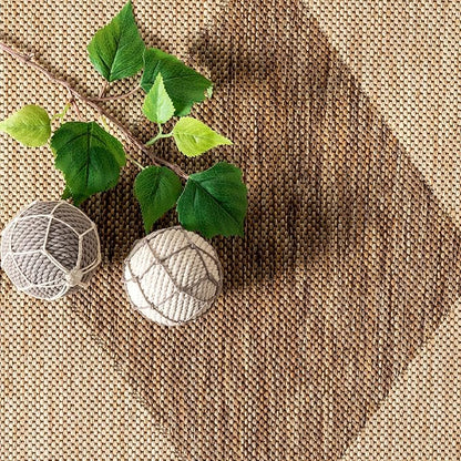 Nuloom Outdoor Performance Collection Sabina Brown/Ivory, 8' Square, Soft and Cozy, High Traffic, Stain Resistant, Easy Clean, Durable Area Rug for Indoor/Outdoor Patio, Deck, Porch, Garden, Courtyard