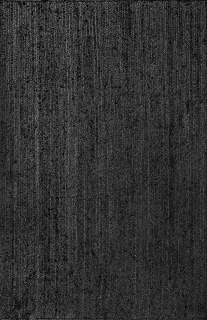 nuLOOM 5x8 Rigo Jute Hand Woven Area Rug, Black, Solid Farmhouse Design, Natural Fiber, For Bedroom, Living Room, Dining Room, Hallway, Office, Kitchen, Entryway