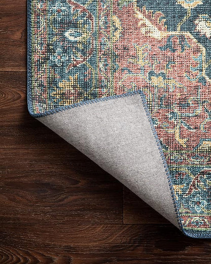 Loloi II Skye Collection SKY-08 Denim/Brick 7'-6" x 9'-6" Area Rug