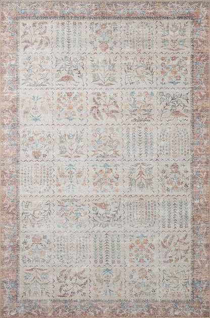 Loloi Rifle Paper Co. Maison Collection MAO-08 Cream 3'-0" x 3'-0" Round, .19" Pile Height, Accent Rug