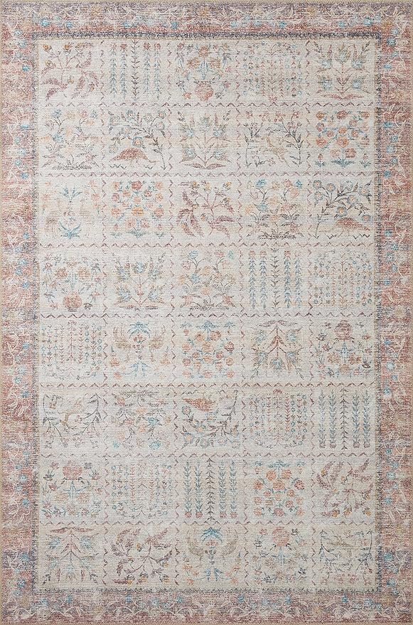 Loloi Rifle Paper Co. Maison Collection MAO-08 Cream 5'-0" x 7'-6", .19" Pile Height, Area Rug