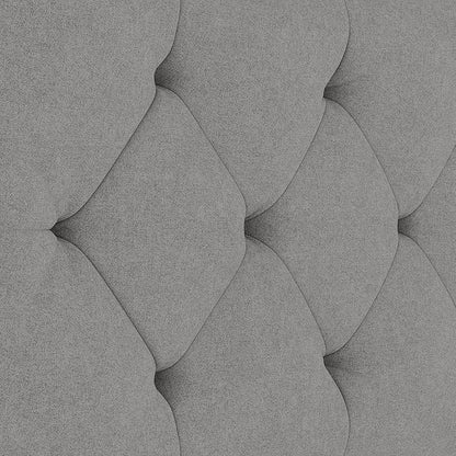 Upholstered Headboard King Size Only for Bed Frame from 65”-78”, Adjustable Height Headboards King with Durable Leg, Fabric Bed Head Board in Modern Button Design, Light Grey