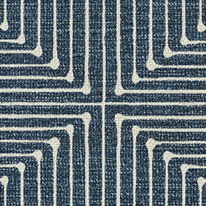 RUGGABLE x Jonathan Adler Machine Washable Modern Area Rug – Inkdrop Lapis Blue 2x3, Stain-Resistant, Non-Slip – Small Rugs for Living Room, Bedroom, Hallway, Entryway & Bathroom–with Cushioned Pad