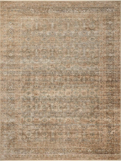 Loloi Amber Lewis Molly Collection MOL-06 Gold/Blue 5'-3" x 7'-9" Low Pile Area Rug