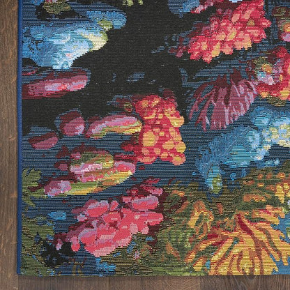 Nourison Home Color Splash Multicolor 4' x 6' Area Rug - Easy Clean, Non Shedding, Bed Room, Living Room, Dining Room, Kitchen (4' x 6')