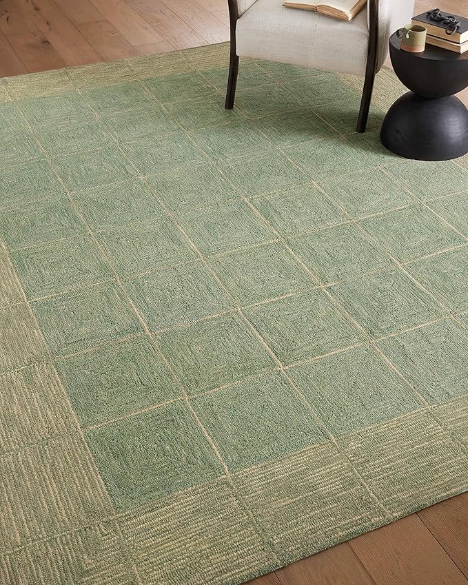 Loloi Chris Loves Julia Francis Collection FRA-02 Green/Natural 9'-3" x 13' Area Rug