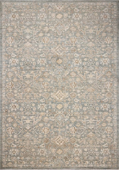 Loloi Chris Loves Julia Palma Collection PLM-05 Blue/Natural 2'-3" x 3'-10" Accent Rug Vintage Style Boho Living Room Bedroom Carpet