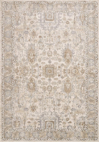Loloi Teagan Collection TEA-03 Ivory/Sand 2'-8" x 10'-6" Runner Rug, Large, Soft Neutral Rug, High-Traffic for Living Room, Bedroom, Home Office, Dining Area