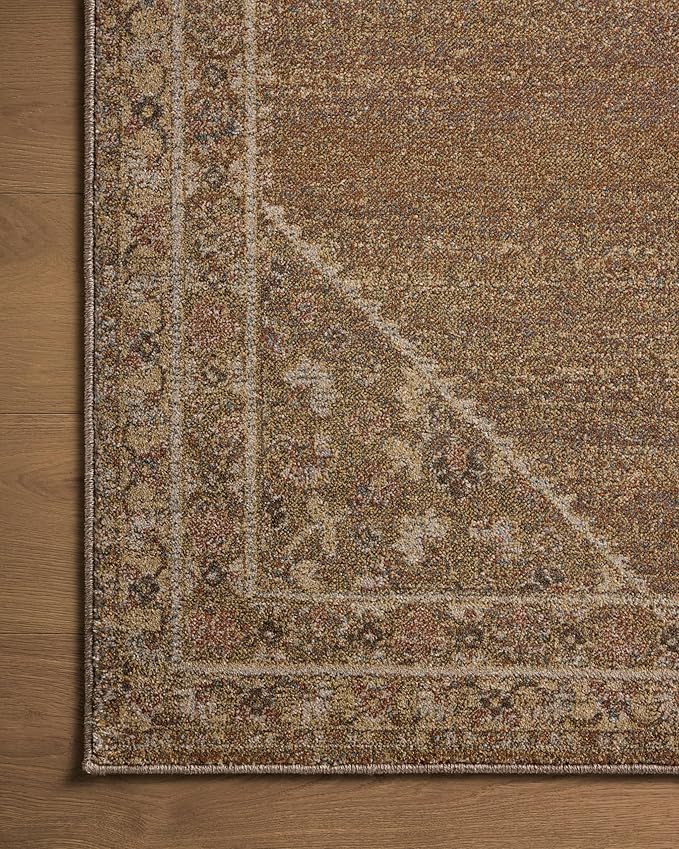 Loloi Magnolia Home by Joanna Gaines Mona Collection MOA-04 Sunset/Natural 7'-6" x 7'-6" Round Area Rug