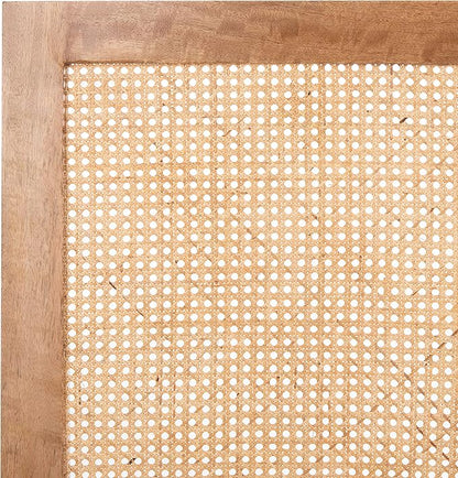 SAFAVIEH Home Collection Vienna Natural Cane Queen Headboard Platform